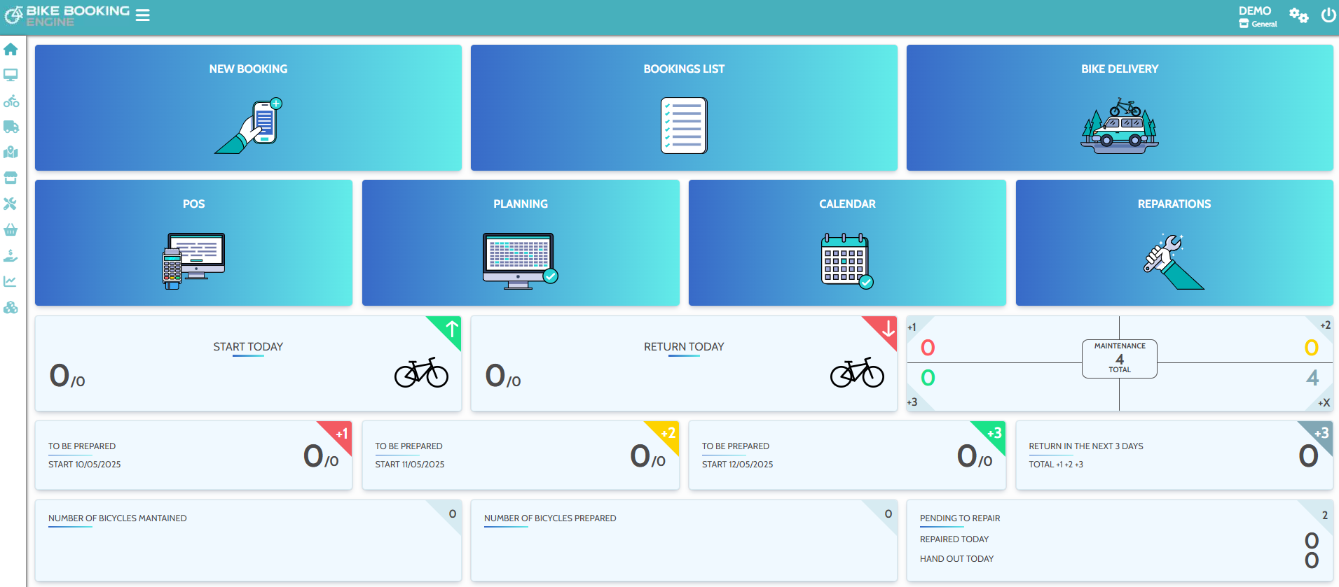 screenshot of Bike Booking Engine